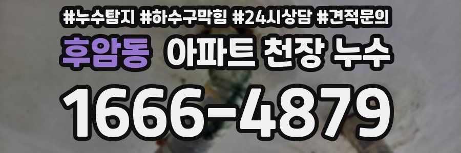 후암동 아파트 천장 누수