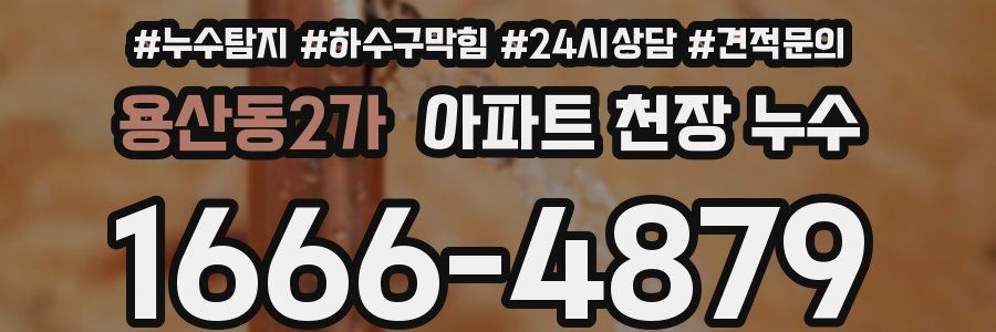용산동2가 아파트 천장 누수