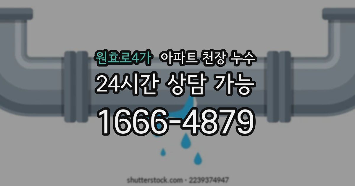 원효로4가 아파트 천장 누수