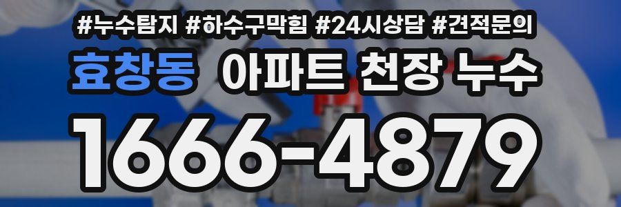 효창동 아파트 천장 누수