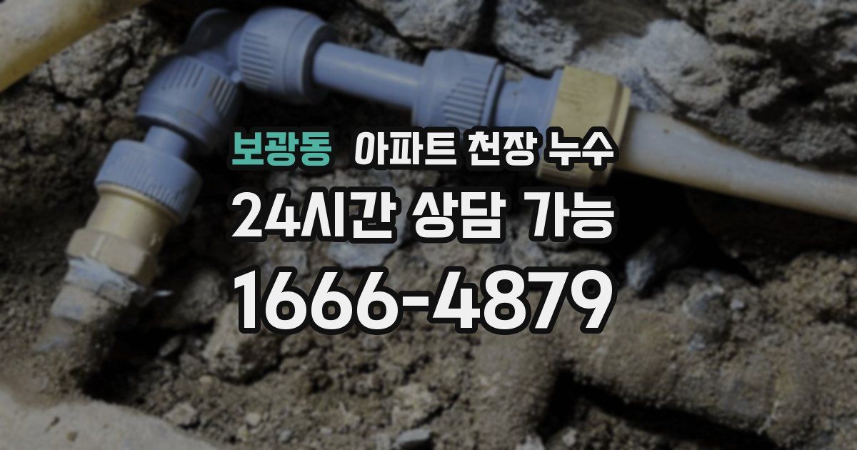 보광동 아파트 천장 누수