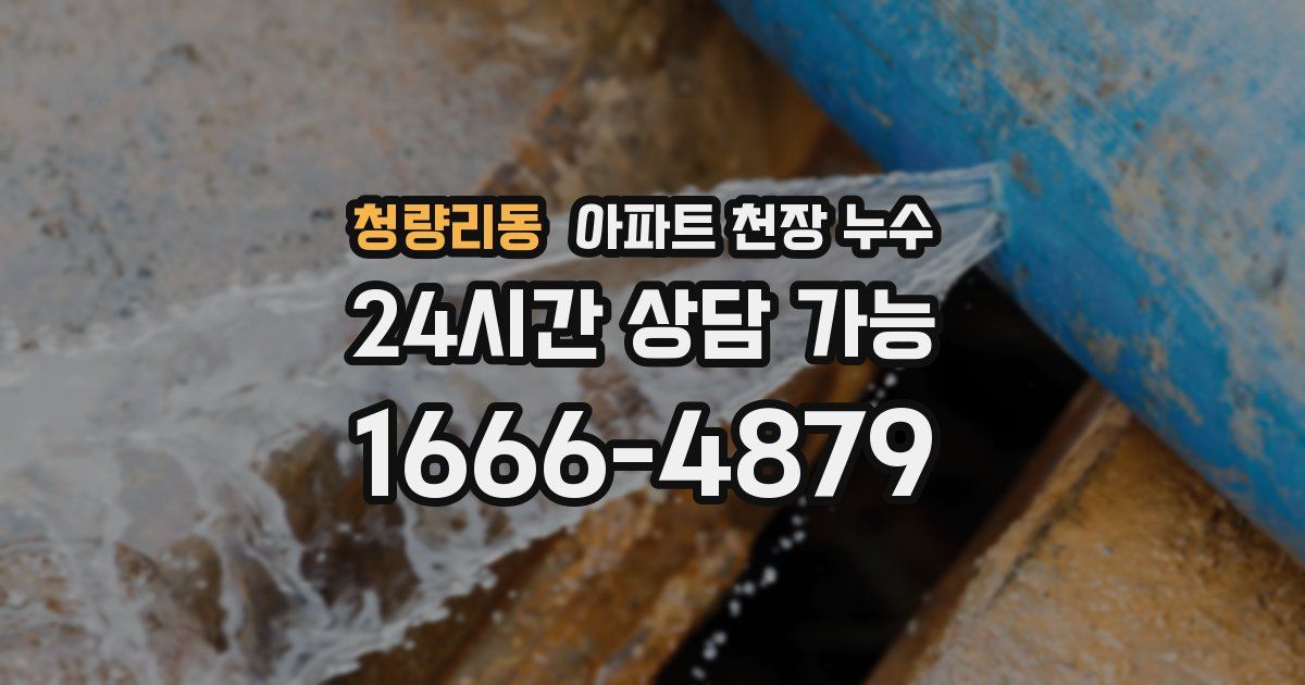 청량리동 아파트 천장 누수