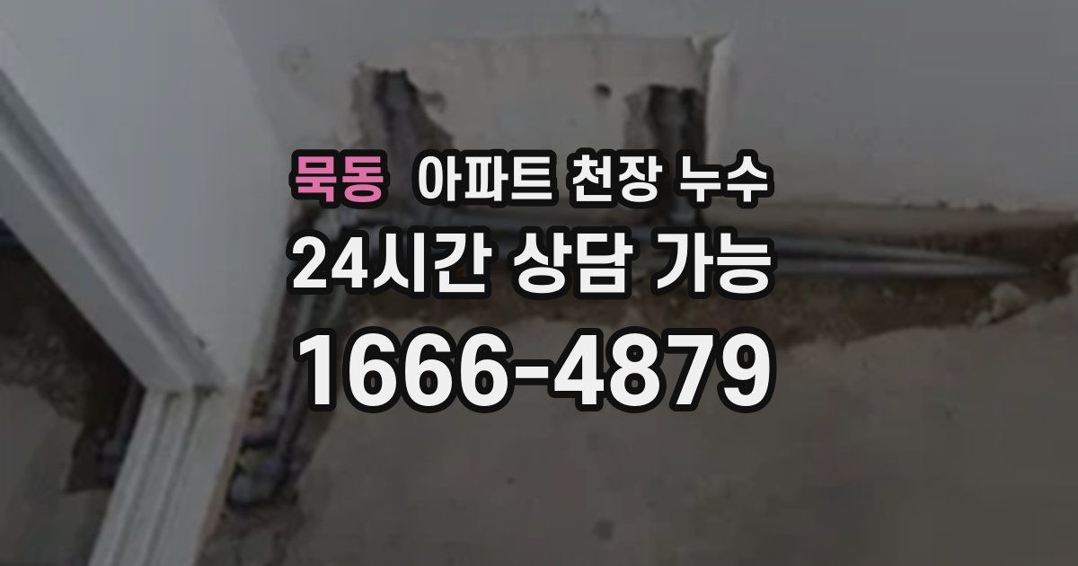 묵동 아파트 천장 누수