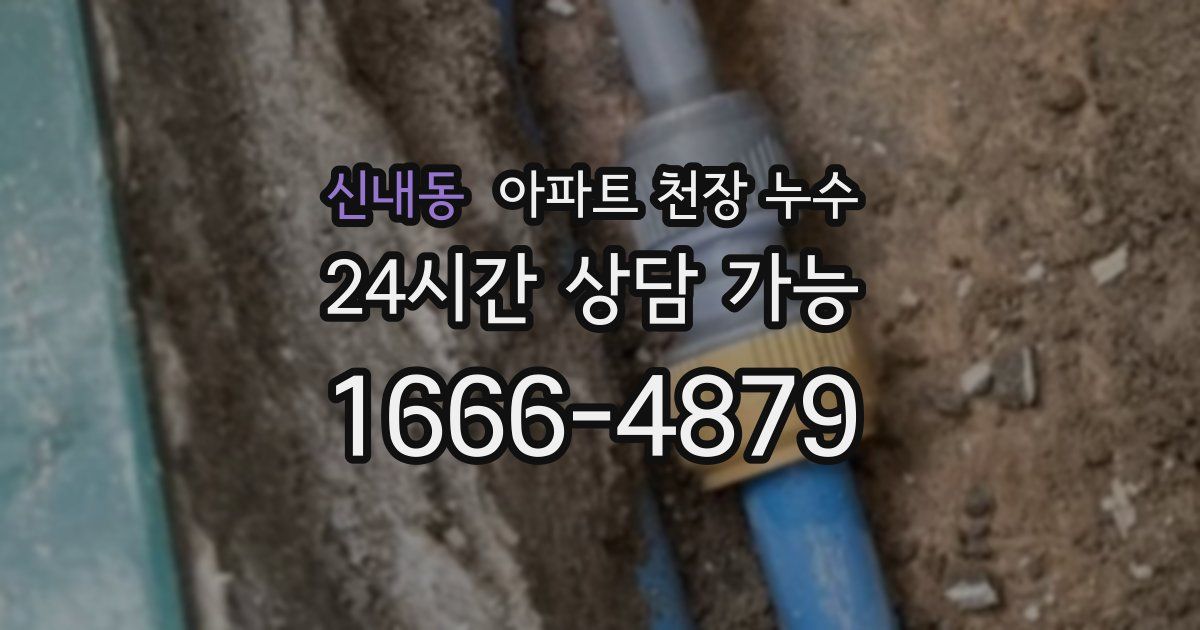 신내동 아파트 천장 누수