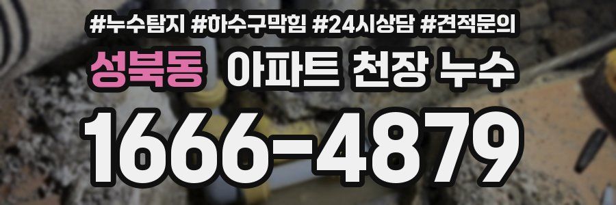 성북동 아파트 천장 누수