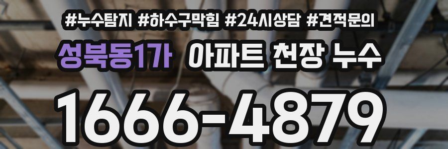 성북동1가 아파트 천장 누수