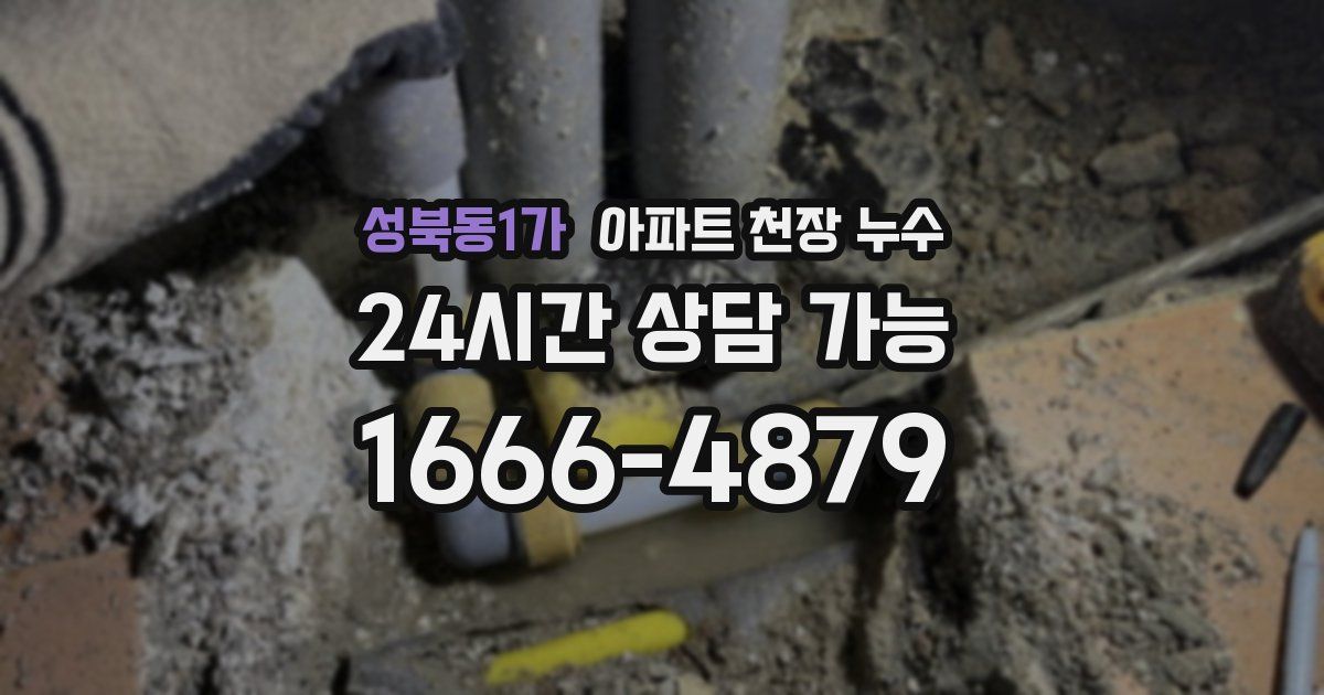 성북동1가 아파트 천장 누수