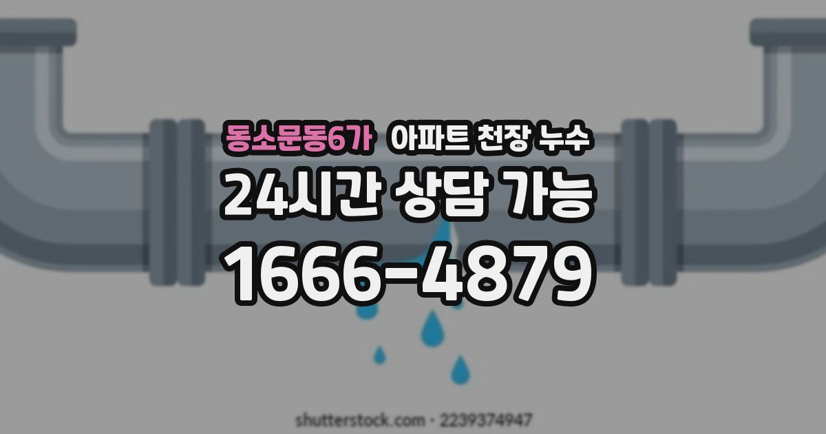동소문동6가 아파트 천장 누수