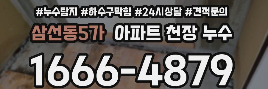 삼선동5가 아파트 천장 누수