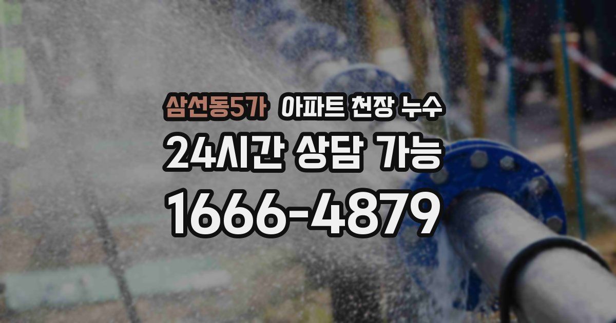 삼선동5가 아파트 천장 누수