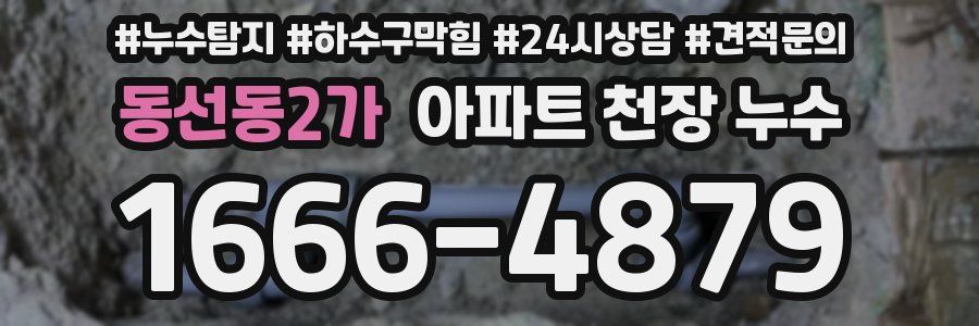동선동2가 아파트 천장 누수