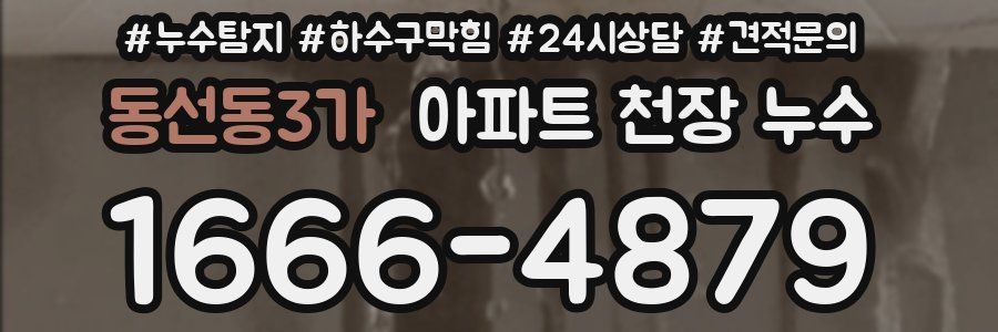 동선동3가 아파트 천장 누수