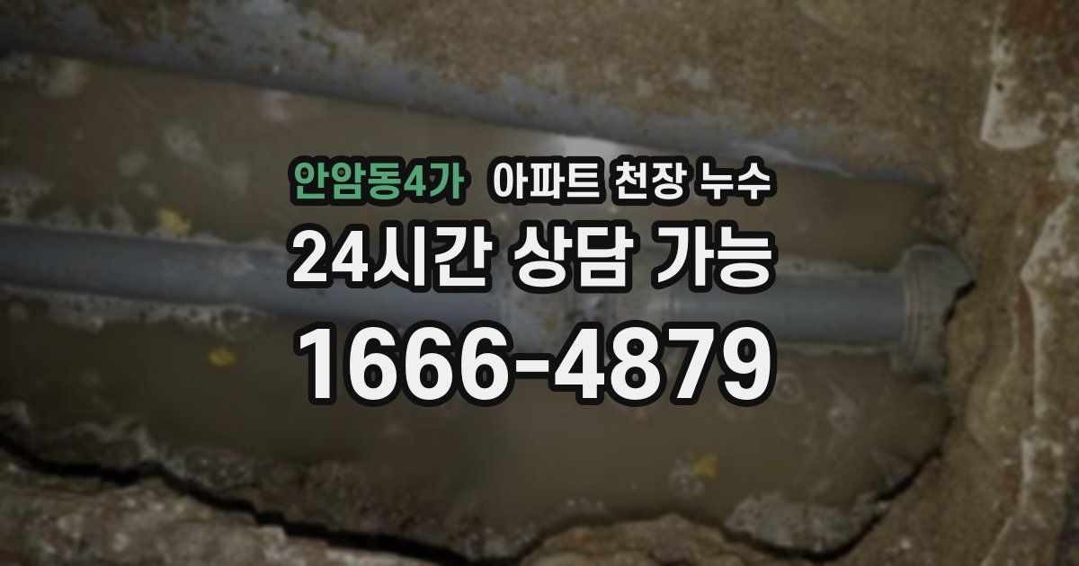 안암동4가 아파트 천장 누수