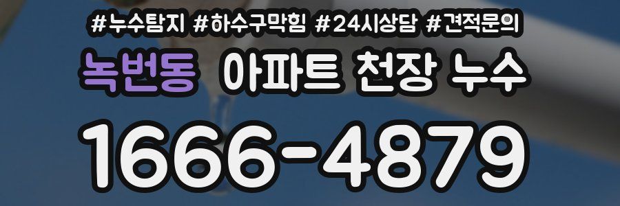 녹번동 아파트 천장 누수
