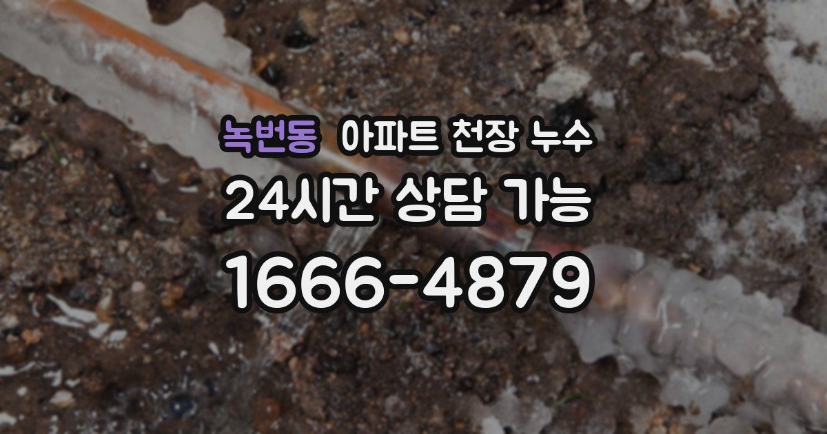 녹번동 아파트 천장 누수