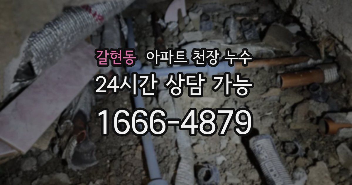 갈현동 아파트 천장 누수