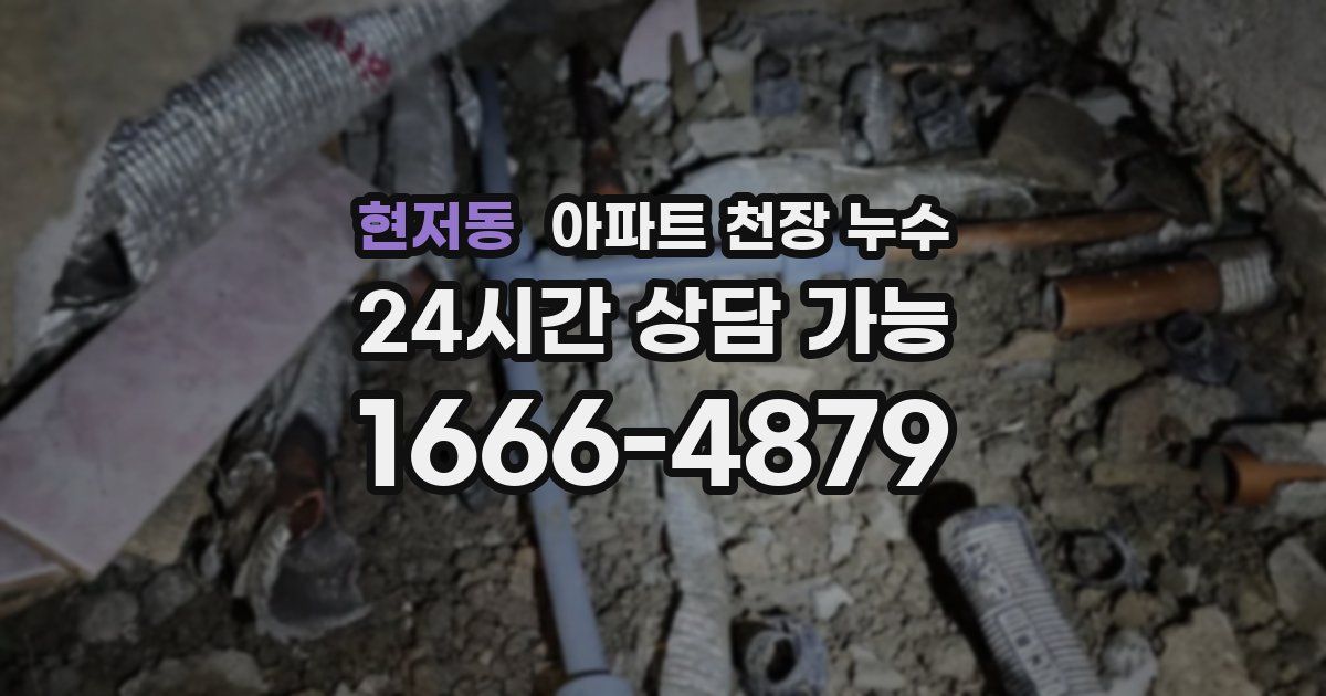 현저동 아파트 천장 누수