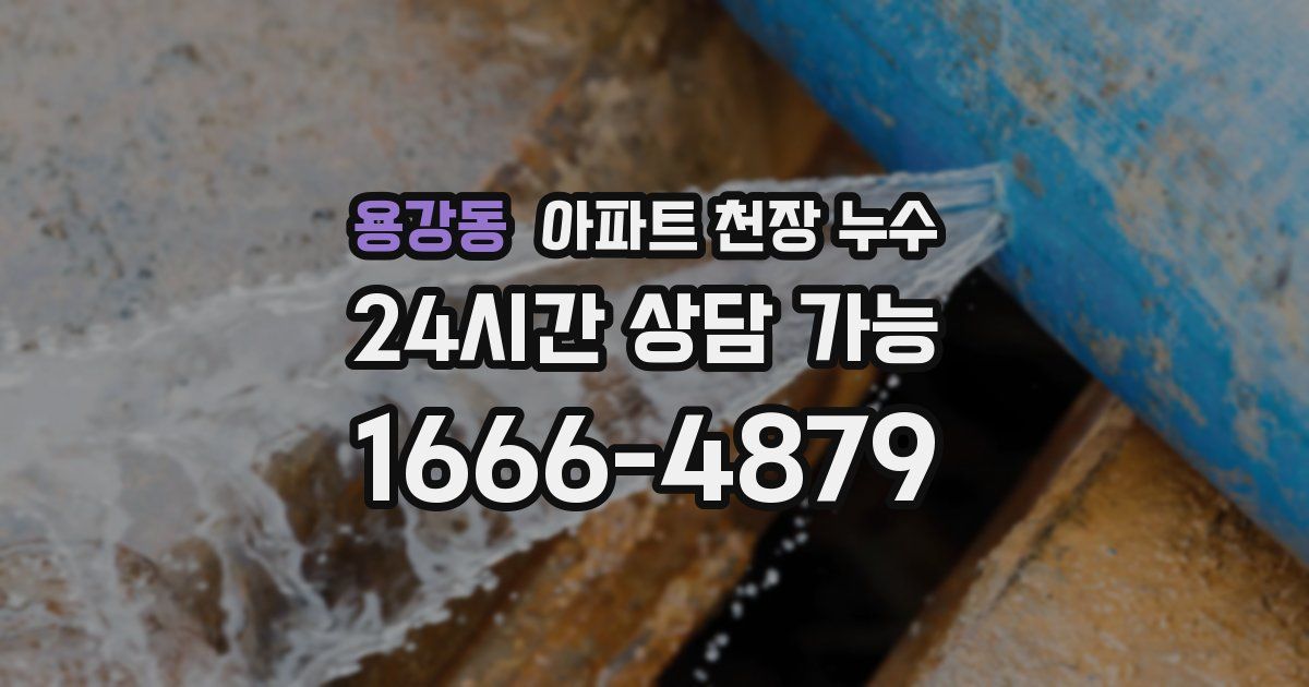 용강동 아파트 천장 누수