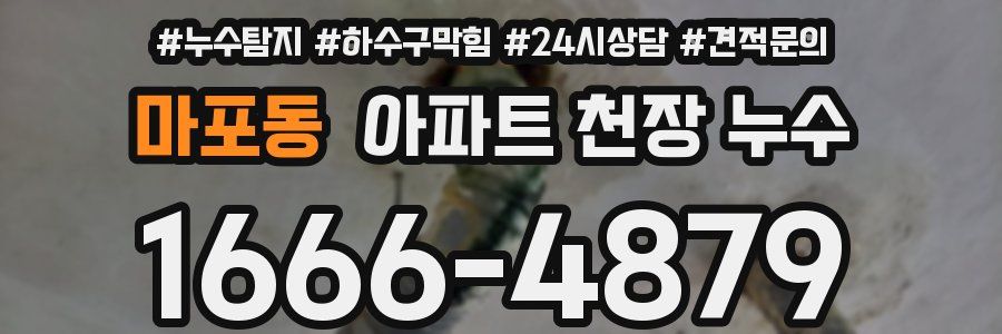마포동 아파트 천장 누수