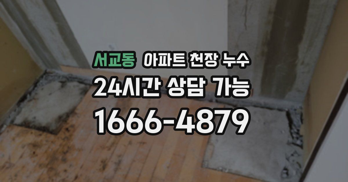 서교동 아파트 천장 누수
