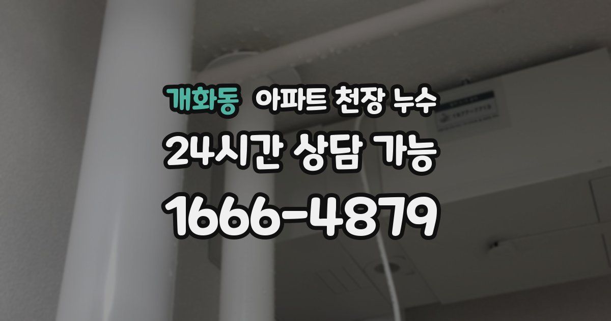 개화동 아파트 천장 누수