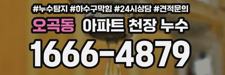 오곡동 아파트 천장 누수
