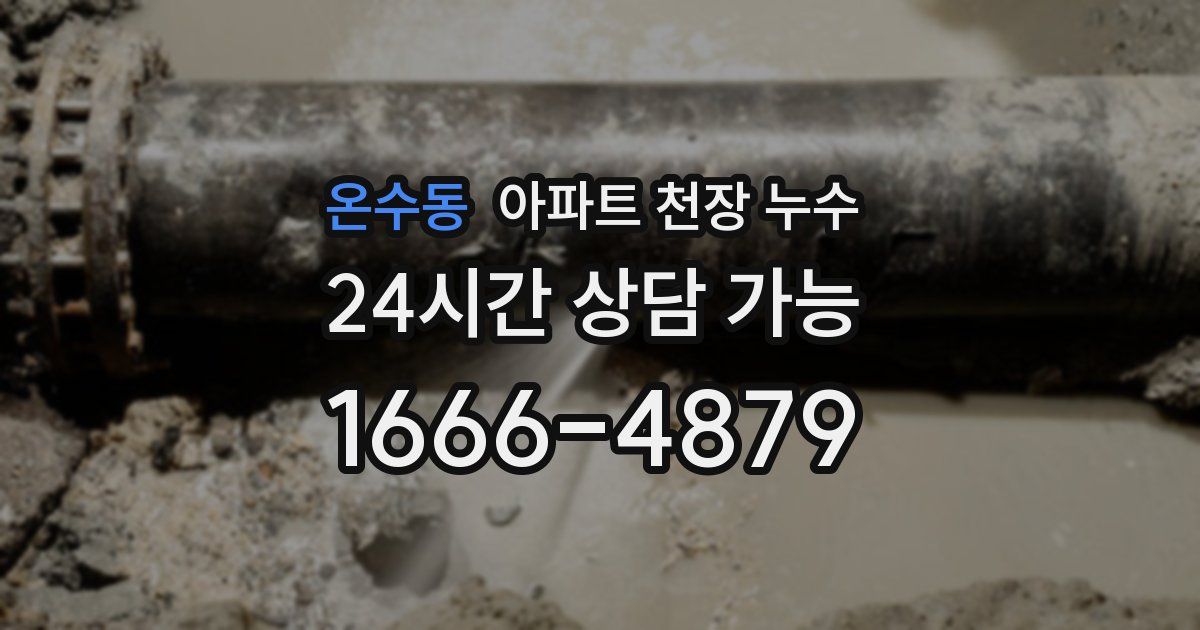 온수동 아파트 천장 누수