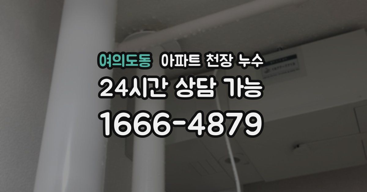 여의도동 아파트 천장 누수