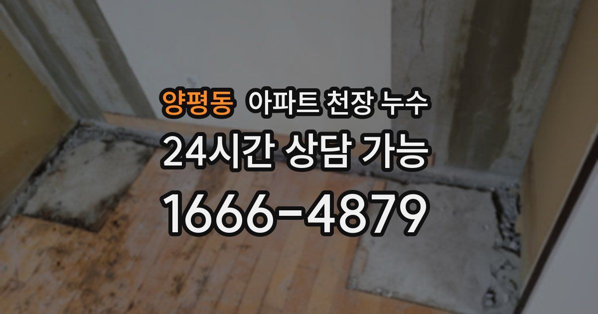 양평동 아파트 천장 누수