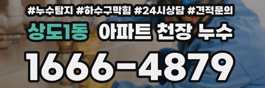 상도1동 아파트 천장 누수