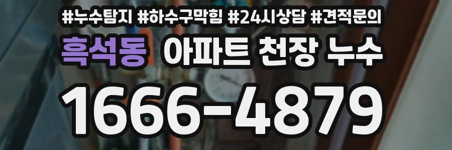흑석동 아파트 천장 누수
