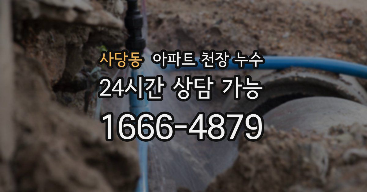 사당동 아파트 천장 누수