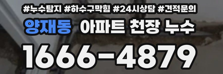 양재동 아파트 천장 누수