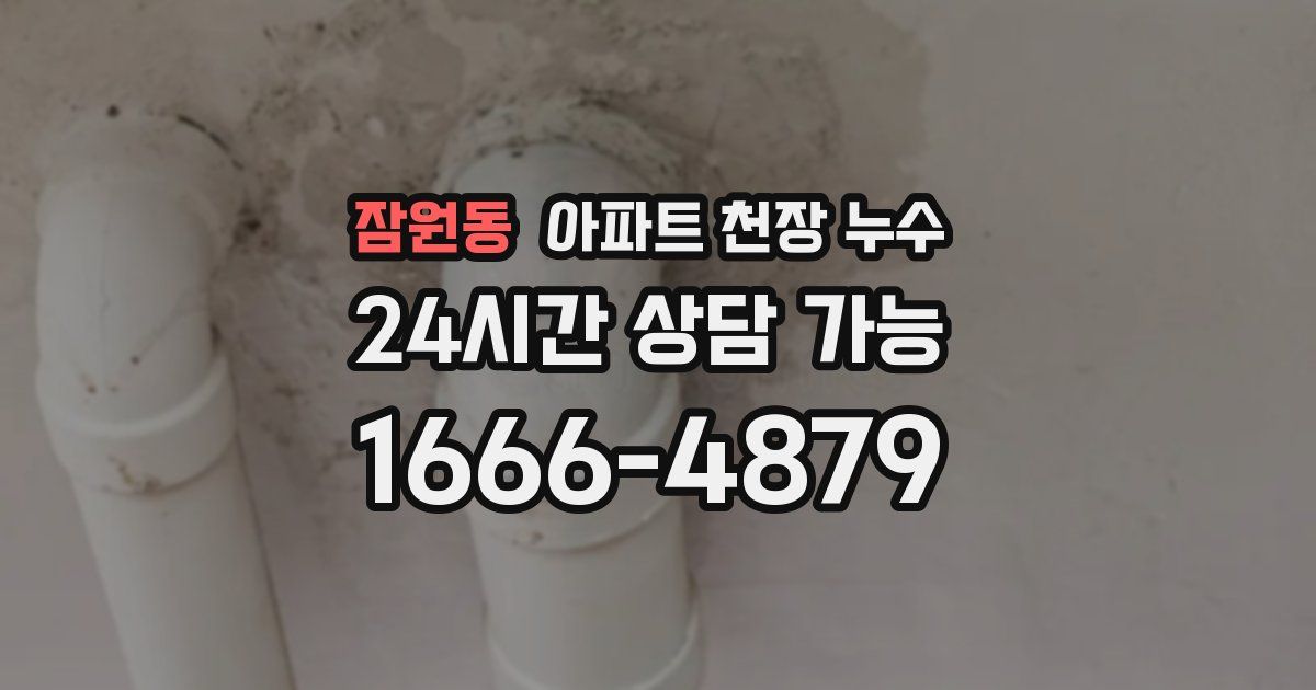 잠원동 아파트 천장 누수