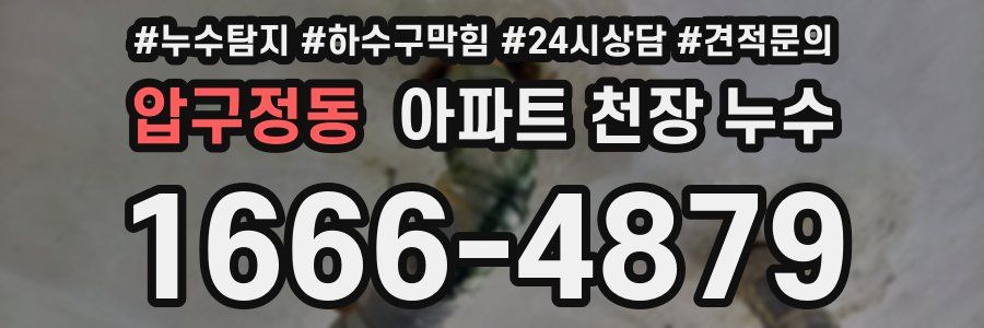 압구정동 아파트 천장 누수