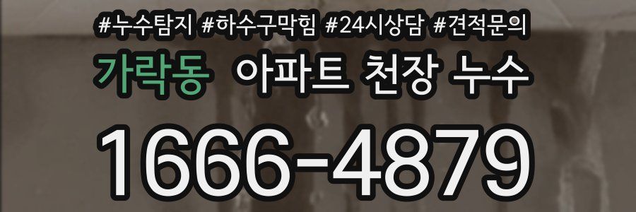 가락동 아파트 천장 누수