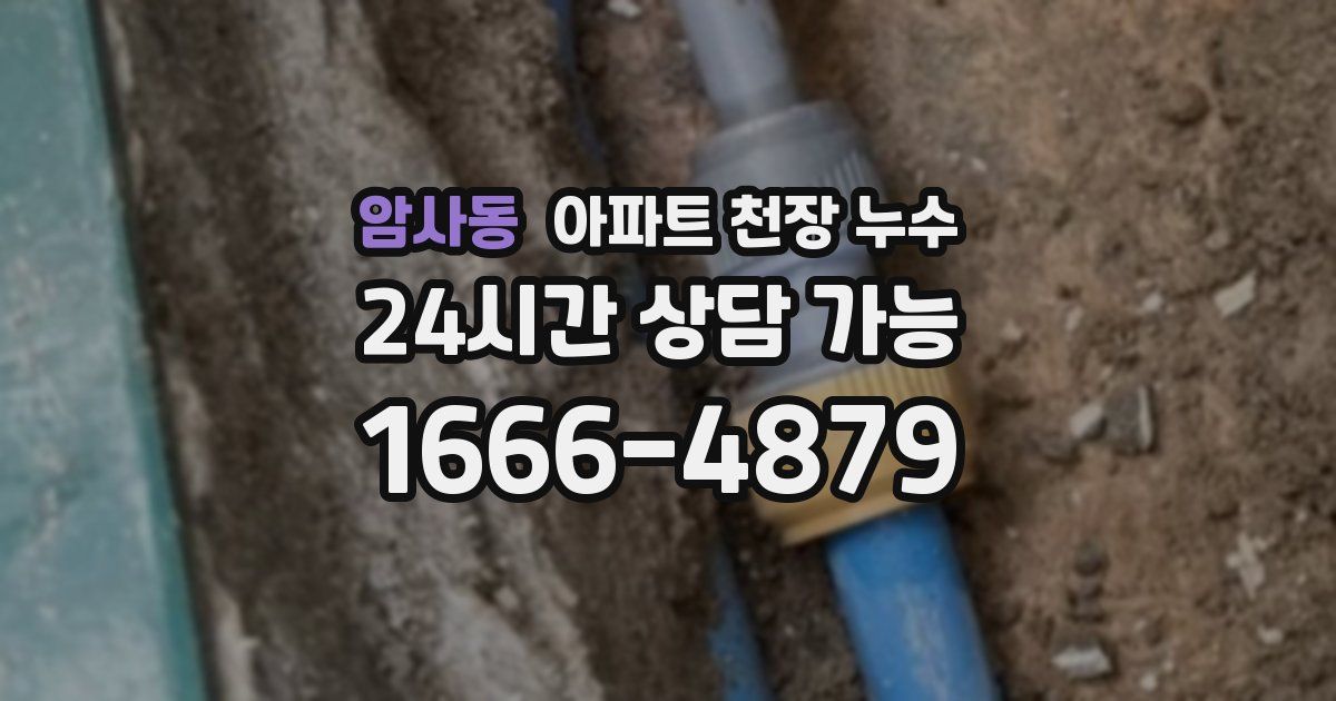 암사동 아파트 천장 누수