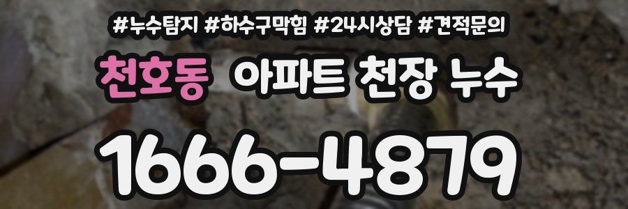 천호동 아파트 천장 누수