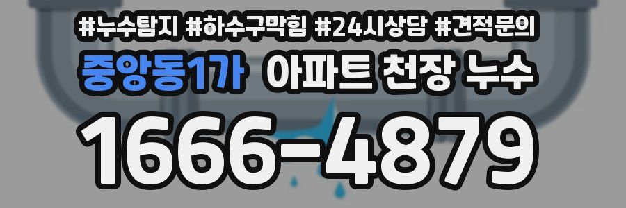 중앙동1가 아파트 천장 누수