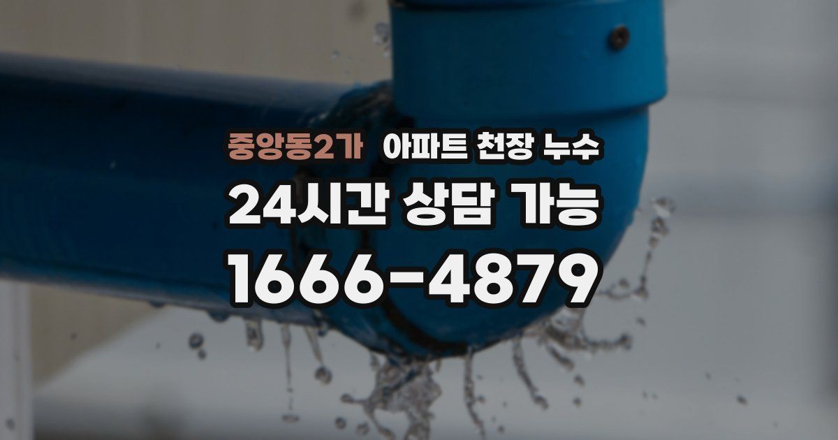 중앙동2가 아파트 천장 누수