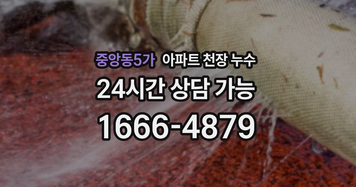 중앙동5가 아파트 천장 누수