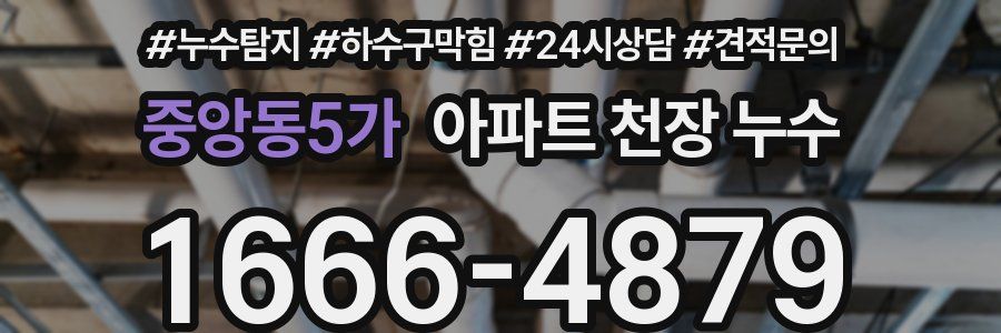 중앙동5가 아파트 천장 누수