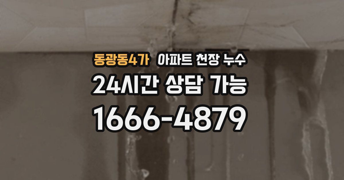 동광동4가 아파트 천장 누수