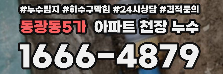 동광동5가 아파트 천장 누수