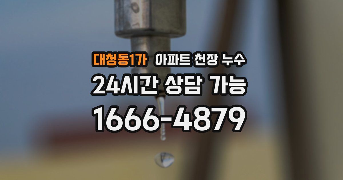대청동1가 아파트 천장 누수