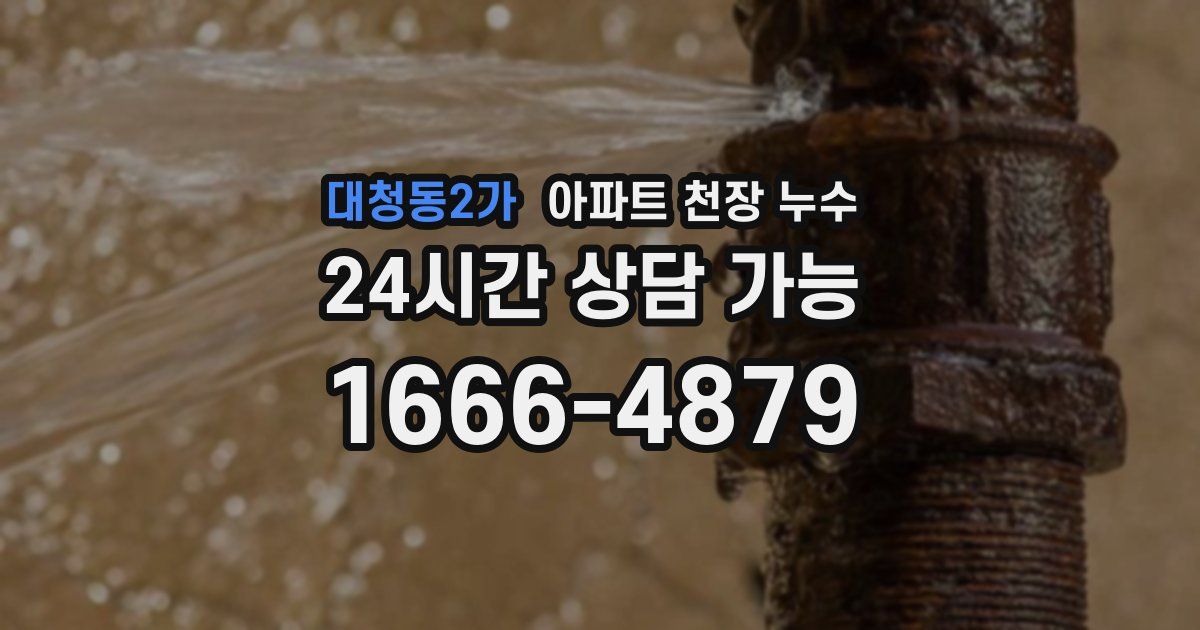 대청동2가 아파트 천장 누수