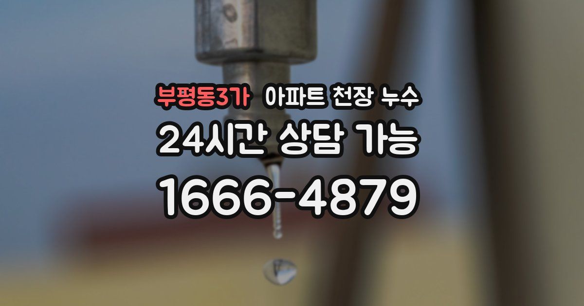 부평동3가 아파트 천장 누수