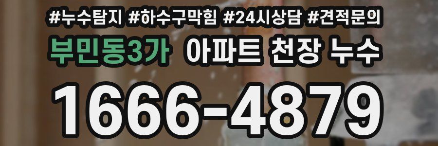 부민동3가 아파트 천장 누수