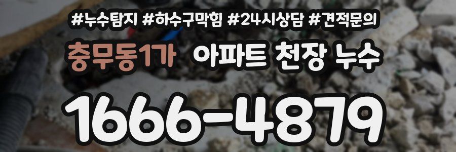 충무동1가 아파트 천장 누수