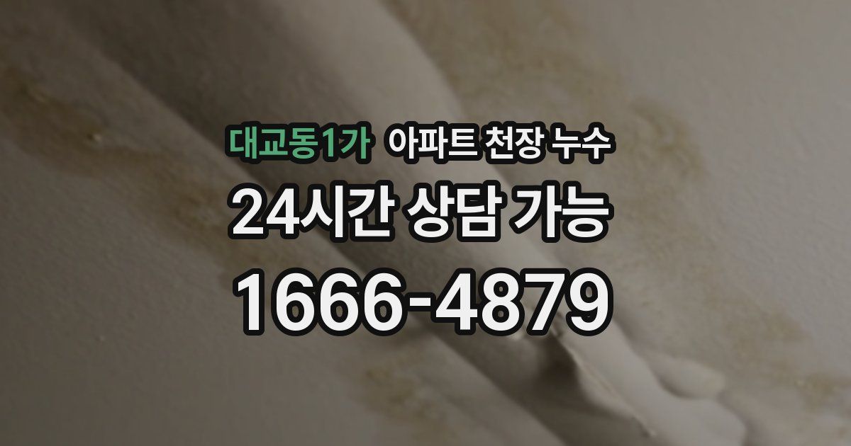 대교동1가 아파트 천장 누수